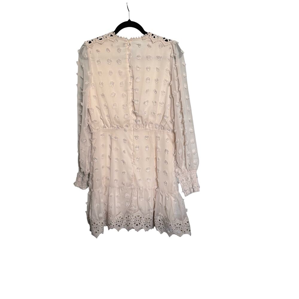 Lulus Dress Women's Medium Cream Love Embroidery Lust or Love Cream Lace M - Picture 2 of 6